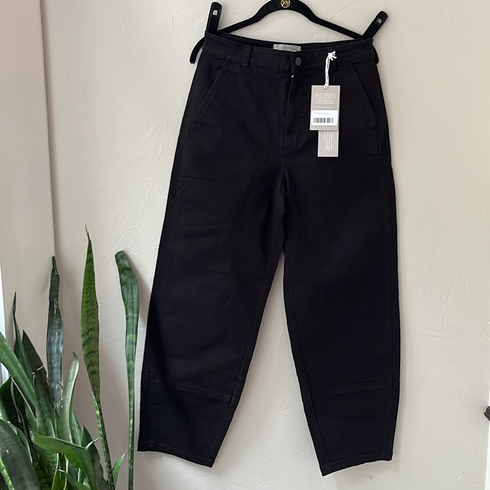 đź–¤HTF EVERLANE THE UTILITY BARREL PANTS IN BLACK 6T 6 TALL - Picture 6 of 7